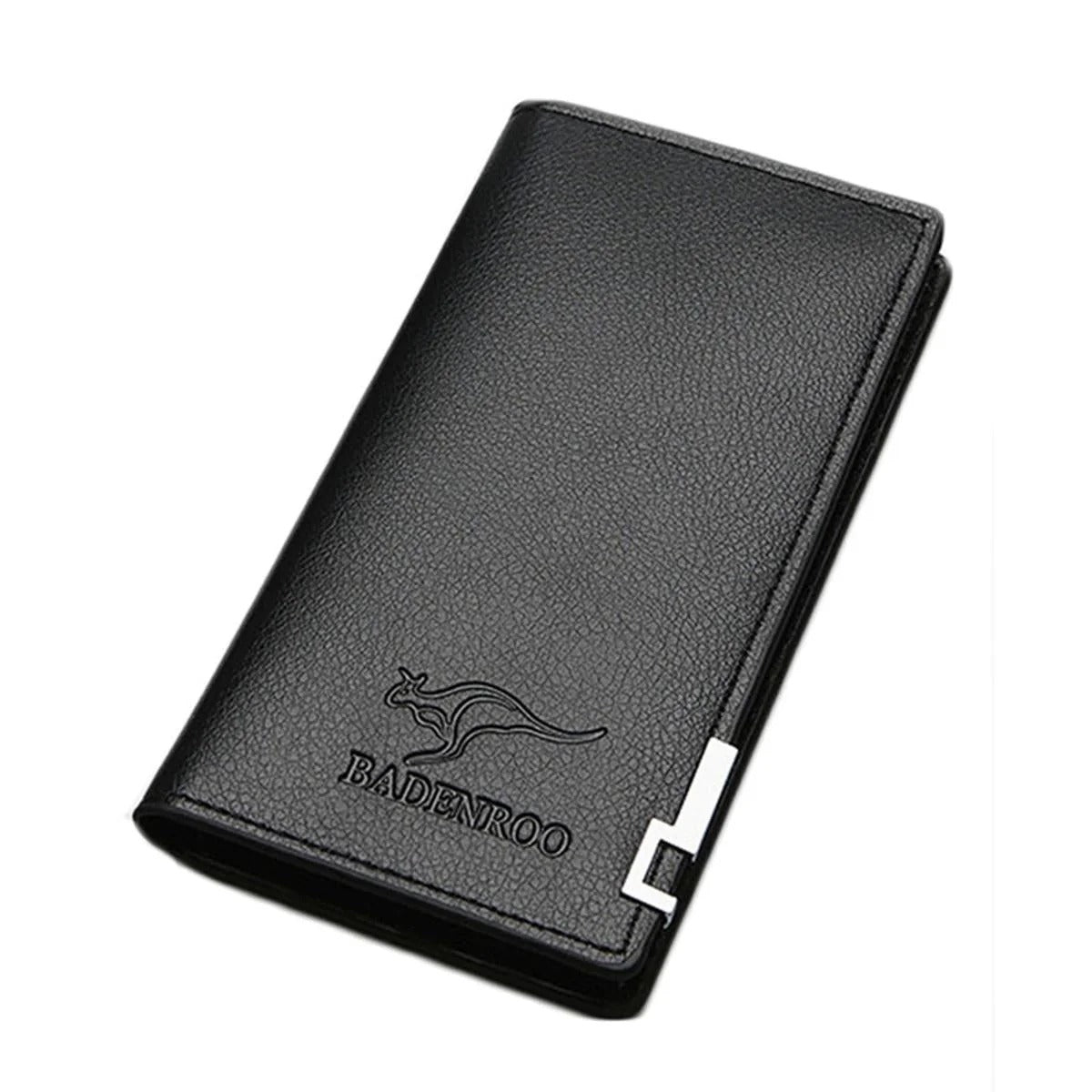 Kangro Brand Vintage PU Leather Long Wallet and Fold Leather Wallet for Men (Black and Brown)