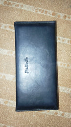 Premium Genuine Black Leather Long Wallet – Elegant Bi-Fold Business Clutch & Travel Organizer for Men