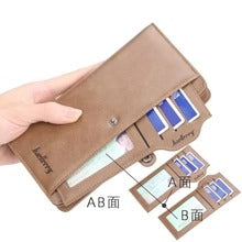 Balebaily Long Zipper Wallet for Men & Women PU Leather Wallet with 15 Card Slots Phone Pocket and Photo Window - Black