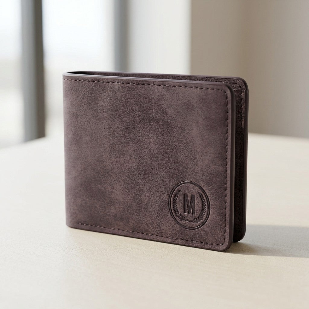 M-Design Soft Leather Bifold Wallet for Men(Color: Black,Brown and Grey)