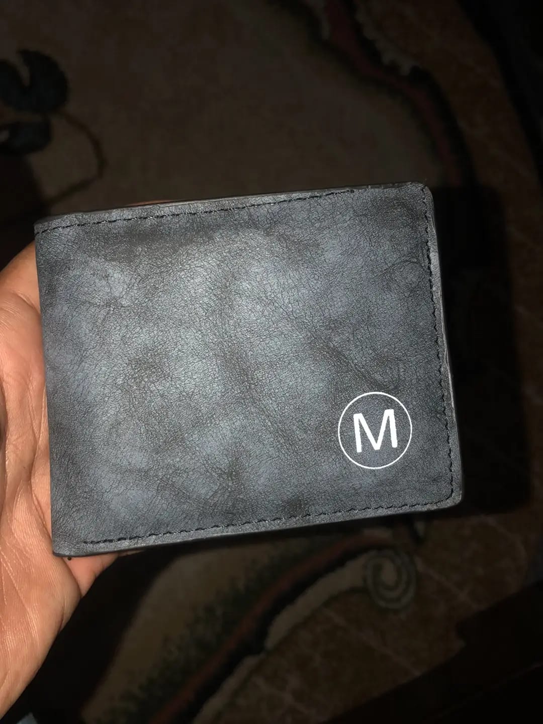 M Men's Premium Leather Wallet – Slim Bifold Card Holder & Cash Wallet | Deal Offer - Brown and Grey.