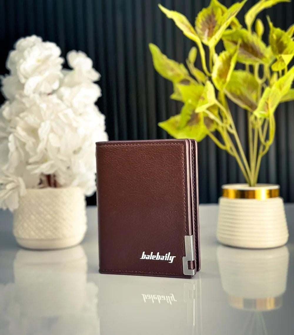 Baellerry Men's Zipper Wallet – Premium Leather Bifold Wallet with Card Holder & Coin Pocket - Black and Brown.