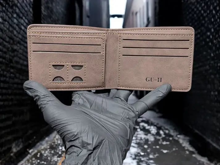 M Men's Premium Leather Wallet – Slim Bifold Card Holder & Cash Wallet | Deal Offer - Brown and Grey.