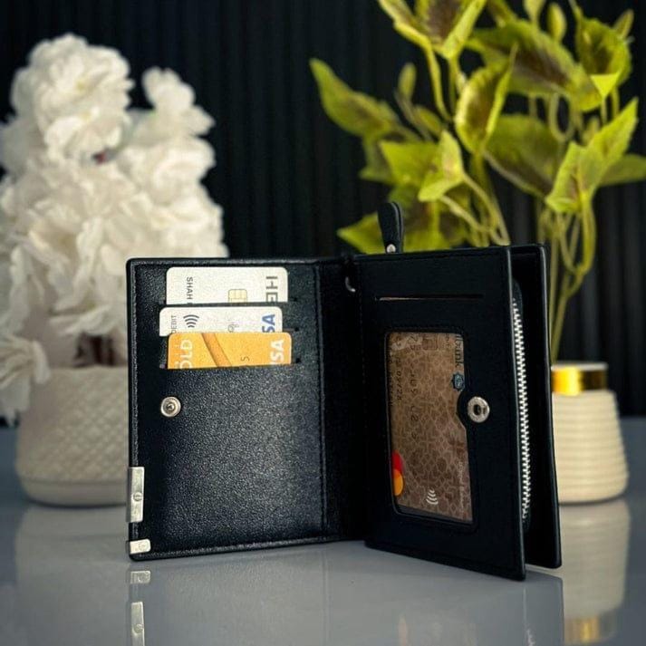 Baellerry Men's Zipper Wallet – Premium Leather Bifold Wallet with Card Holder & Coin Pocket - Black and Brown.
