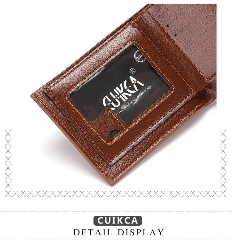 Original CUICKA Branded Wallet For Men Black And Brown Premium Leather With Multiple Compartments Durable Stylish Practical Choice Reliable Performance | Black and Brown.