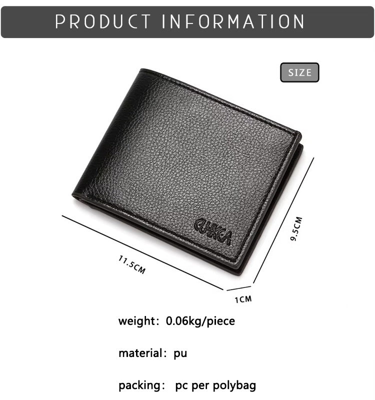 Original CUICKA Branded Wallet For Men Black And Brown Premium Leather With Multiple Compartments Durable Stylish Practical Choice Reliable Performance | Black and Brown.