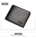 Original CUICKA Branded Wallet For Men Black And Brown Premium Leather With Multiple Compartments Durable Stylish Practical Choice Reliable Performance | Black and Brown.