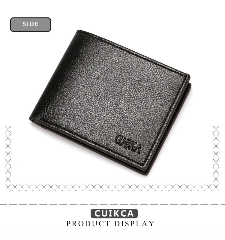 Original CUICKA Branded Wallet For Men Black And Brown Premium Leather With Multiple Compartments Durable Stylish Practical Choice Reliable Performance | Black and Brown.