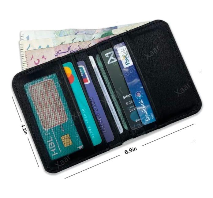 Men's Premium Leather Bi-Fold Wallet | Slim Card Holder with Cash Compartments | Black and Brown.