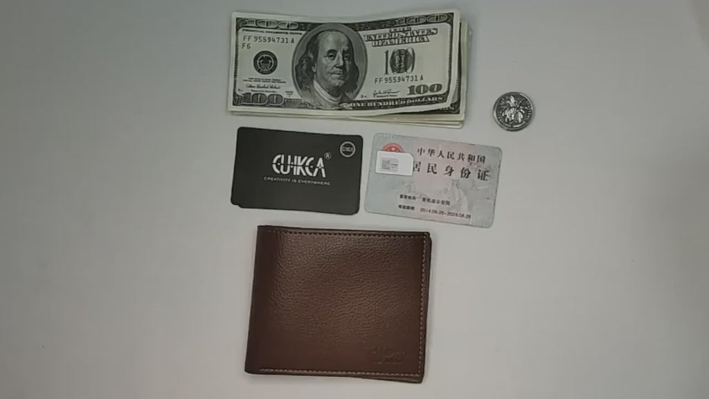 Original CUICKA Branded Wallet For Men Black And Brown Premium Leather With Multiple Compartments Durable Stylish Practical Choice Reliable Performance | Black and Brown.