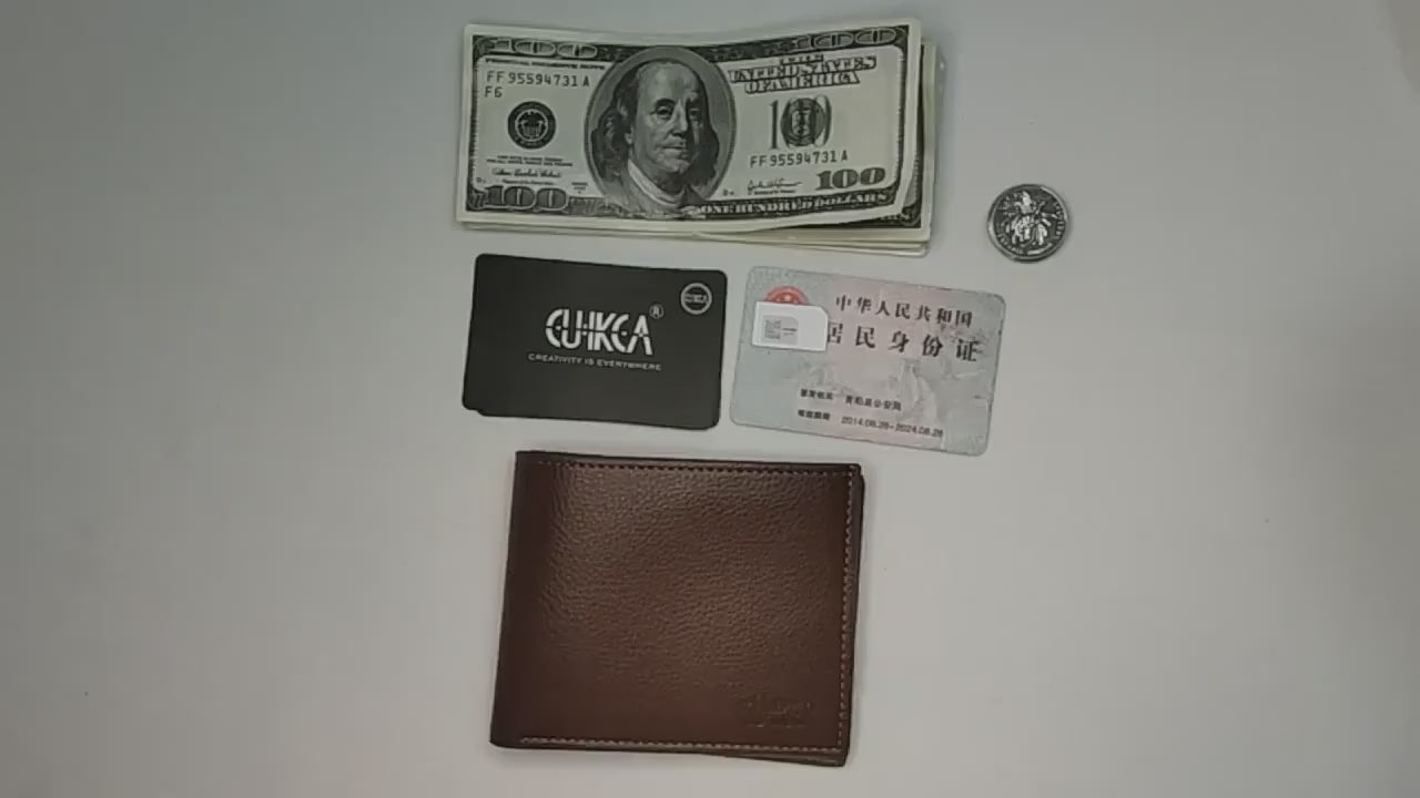 Original CUICKA Branded Wallet For Men Black And Brown Premium Leather With Multiple Compartments Durable Stylish Practical Choice Reliable Performance | Black and Brown.